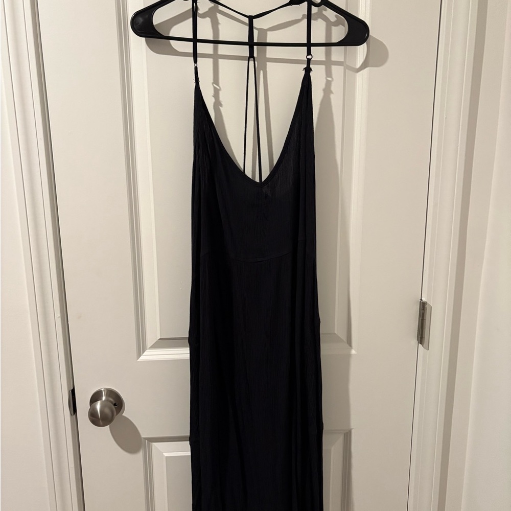 Prana Black Backless Slip Dress and Swim Cover Up